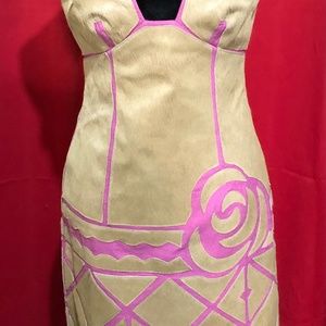 NWT BCBG MaxAzria Linen & Calf Hair Dress